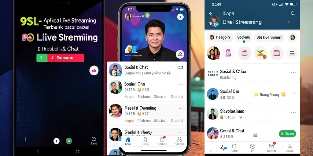 Tampilan antarmuka Live Streaming yang interaktif dan menarik di 9SL.