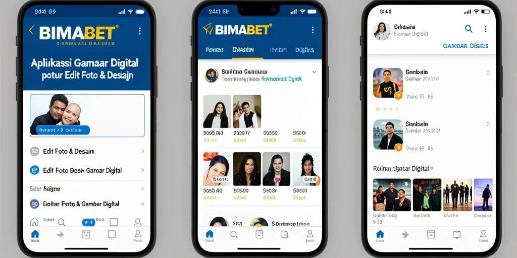 Tampilan antarmuka BIMABET yang modern dan intuitif.