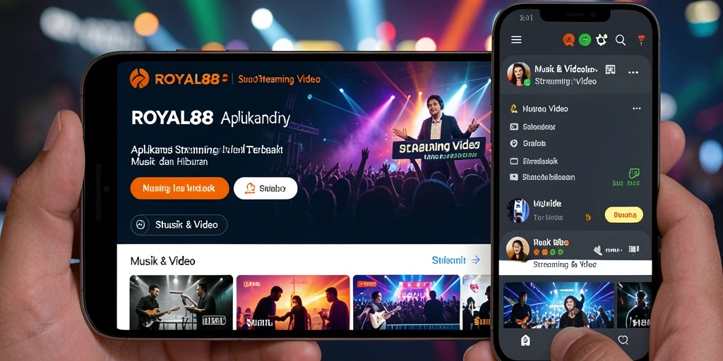 Tampilan utama ROYAL88 menampilkan berbagai pilihan video streaming.