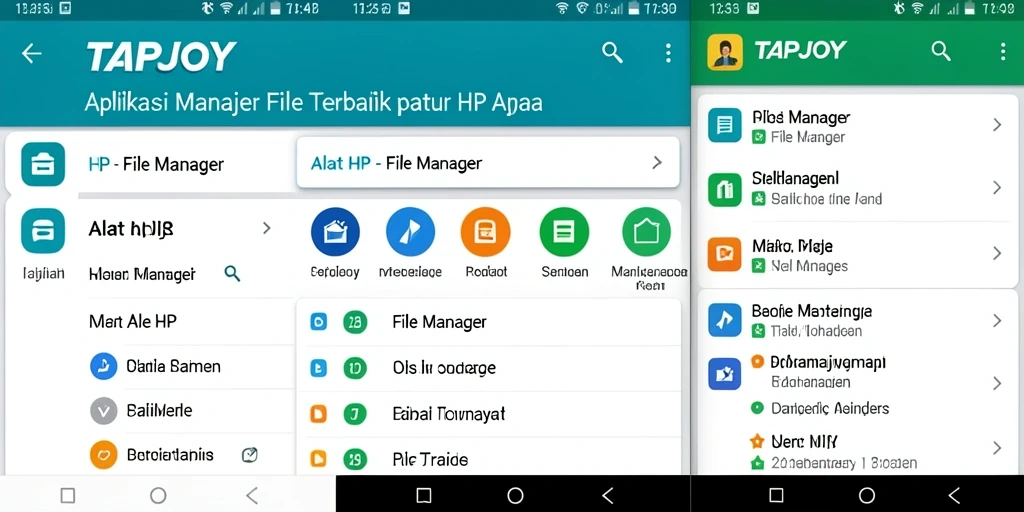 Antarmuka TAPJOY yang sederhana dan efisien untuk manajemen file.